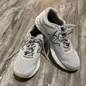 New Balance Gray Sneakers with Yellow Highlights